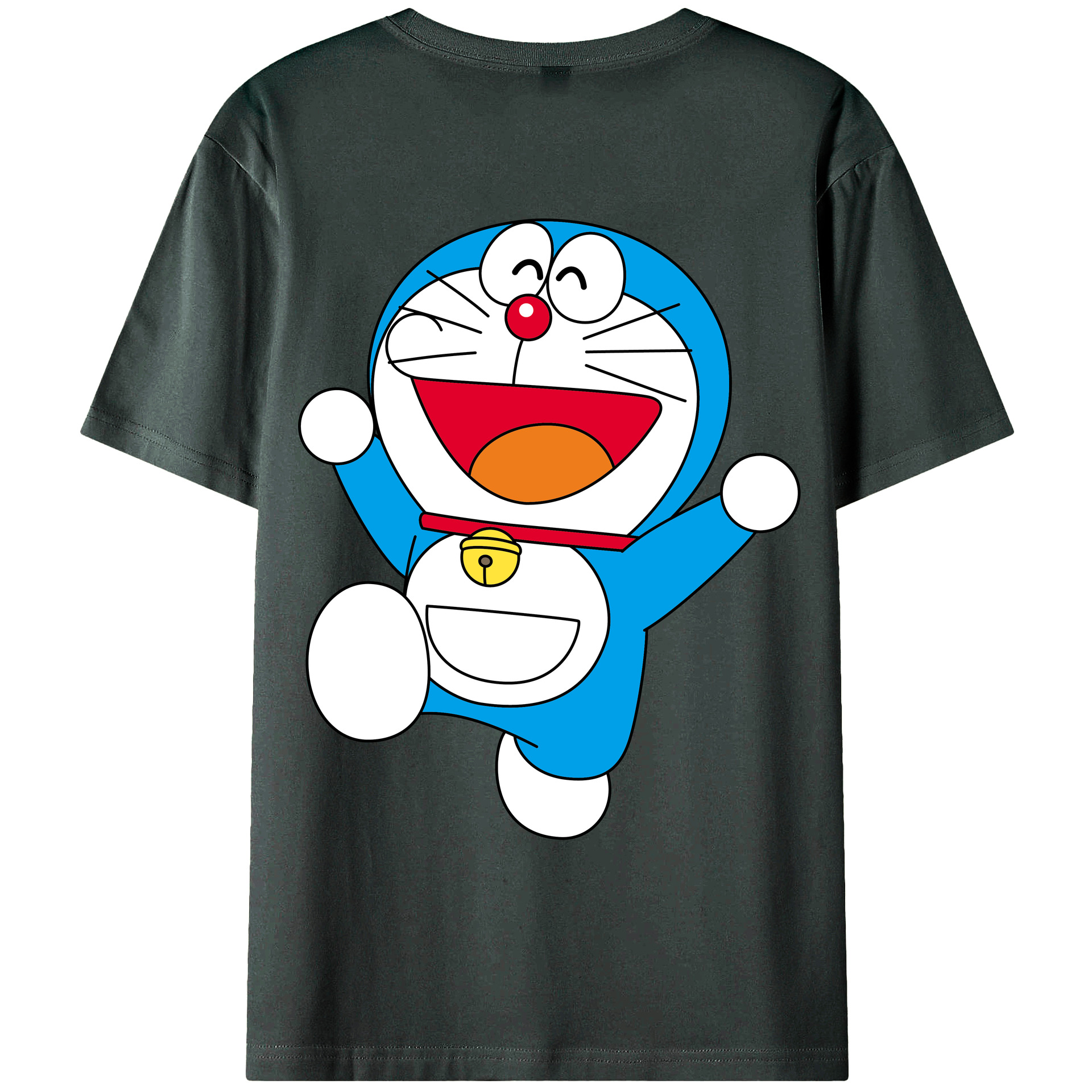 （画像用） ドラえもん Doraemon 綿100％ メンズ半袖Tシャツ（バックプリント） 通気性